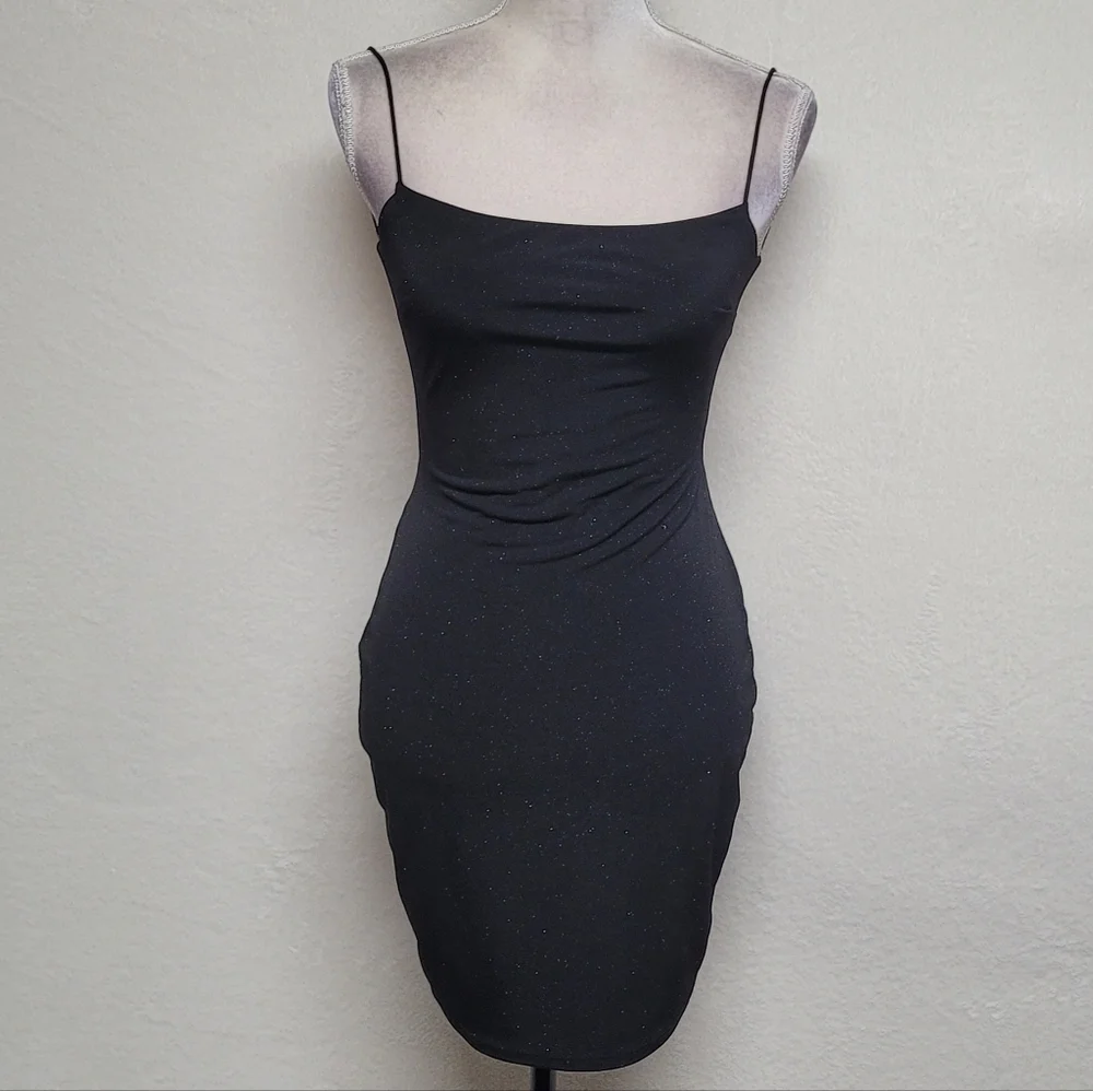 Windsor Moment To Shine Open Back Glitter Dress Mini Dress Strappy Back Sexy